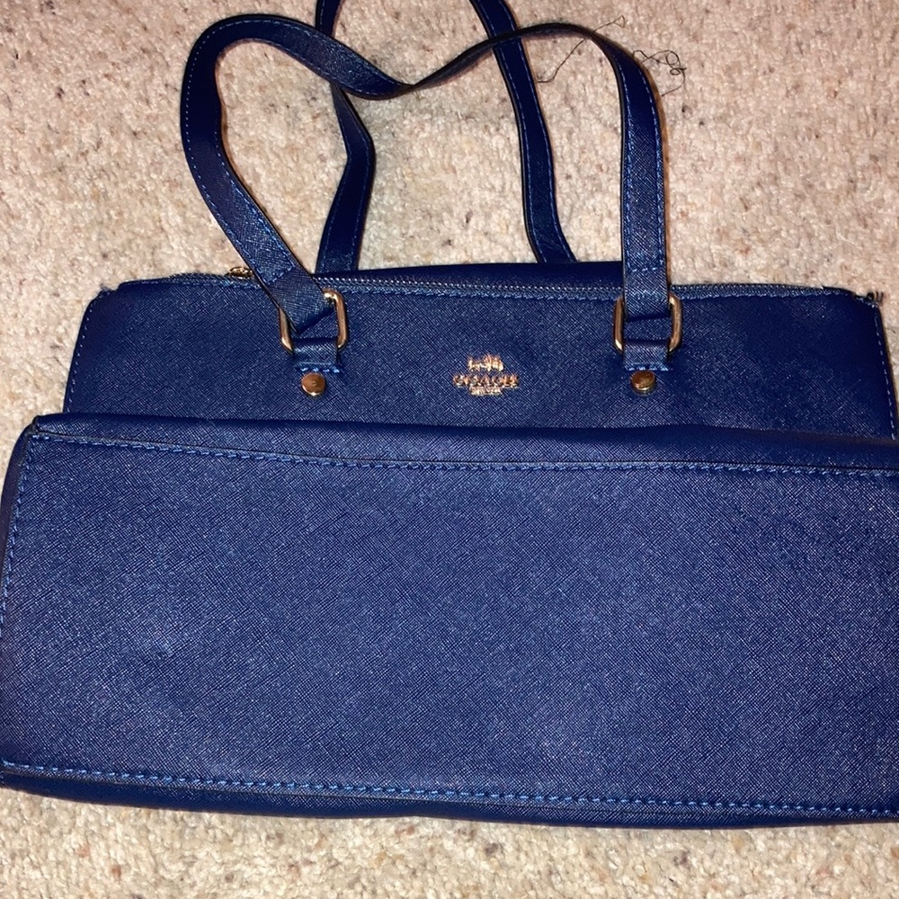 Blue Coach shoulder bag